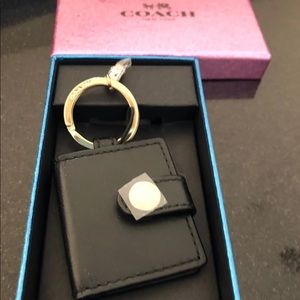 Coach Black photo keychain
